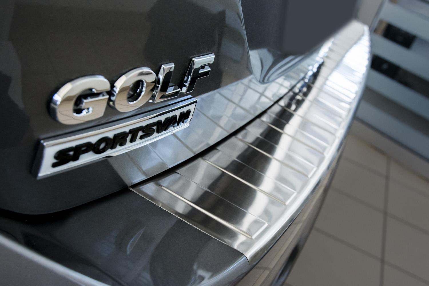 Volkswagen Golf VII Sportsvan (5G) 2014-> rear bumper protector stainless steel (VW8GOBP) (4)
